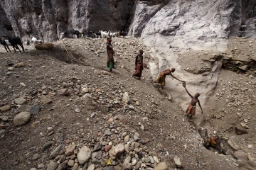 Women fetching water